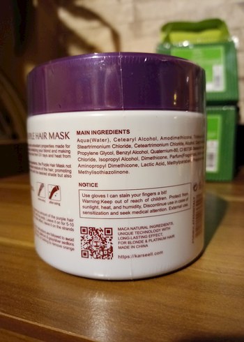 Karseell Maca Power Mor Saç Maskesi 500ml - Görsel 3