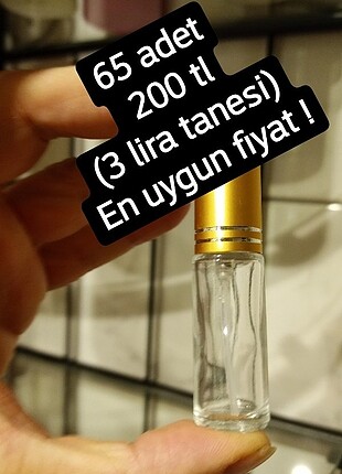65 adet fiyatıdır. 5 ml spreyli cam parfüm şişeleri. En uygun fi