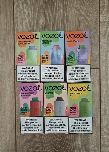 Vozol 6000 puf şarjlı