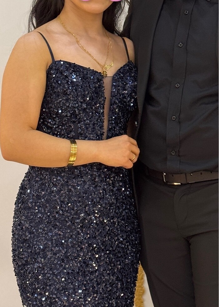 Pullu payetli kuyruklu balık abiye - Görsel 2