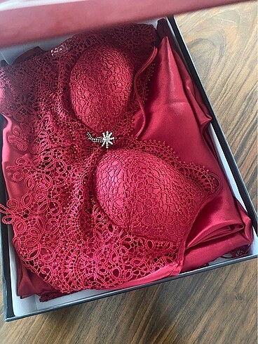 Donna Koyu Bordo Gecelik Seti(6lı)