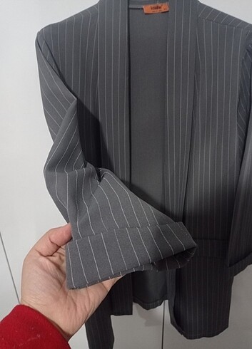 44 Beden gri Renk Blazer ceket