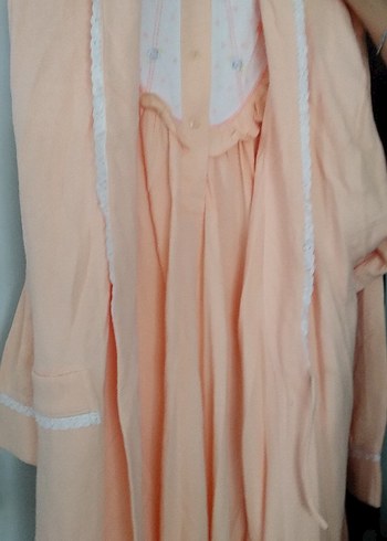 Somon Uzun Kollu Rahat Kadın Sabahlık - Görsel 6