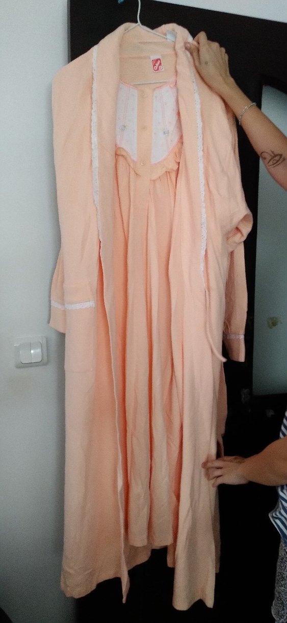 Somon Uzun Kollu Rahat Kadın Sabahlık - Görsel 5