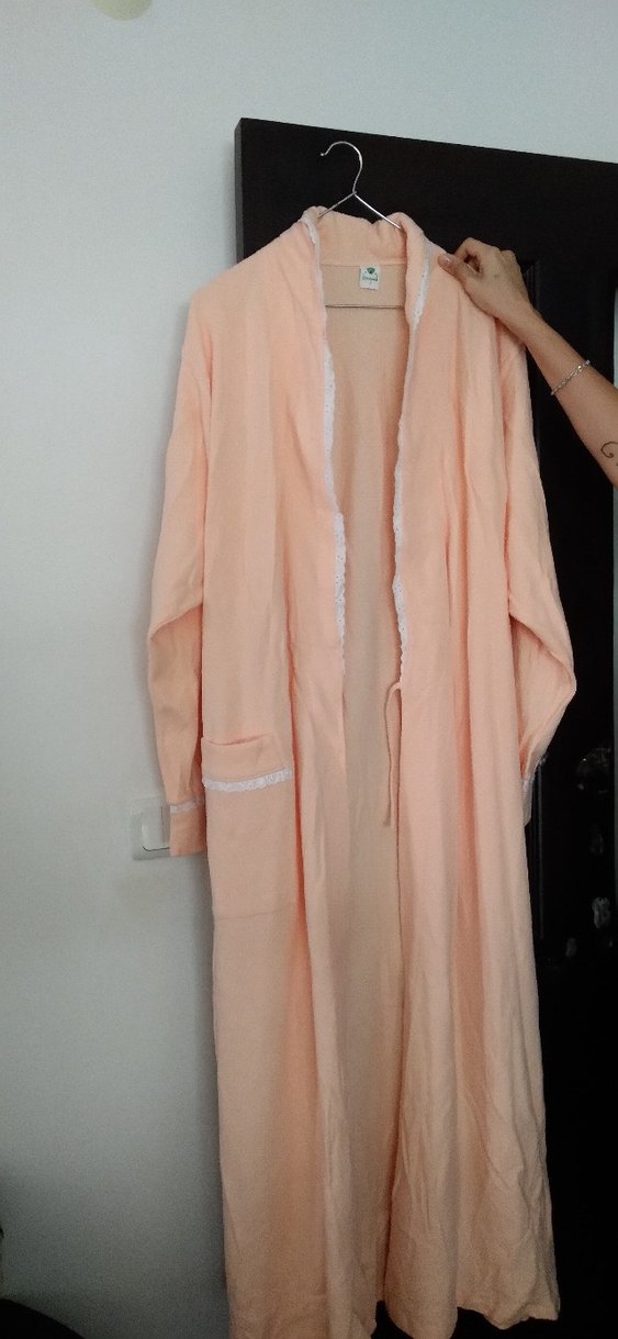 Somon Uzun Kollu Rahat Kadın Sabahlık - Görsel 2