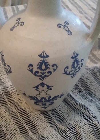 Beyaz Seramik Vazo, İki Kulplu - Görsel 2