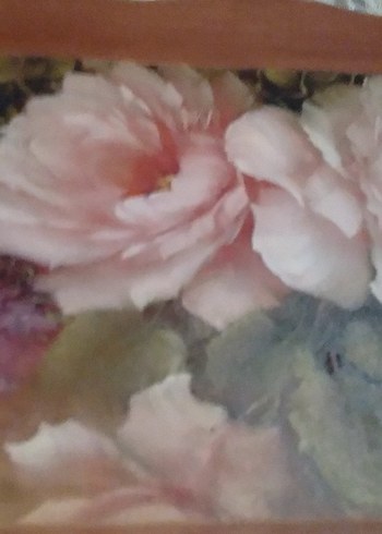 Renkli ahsap boyama el emegi Tepsi - Görsel 5