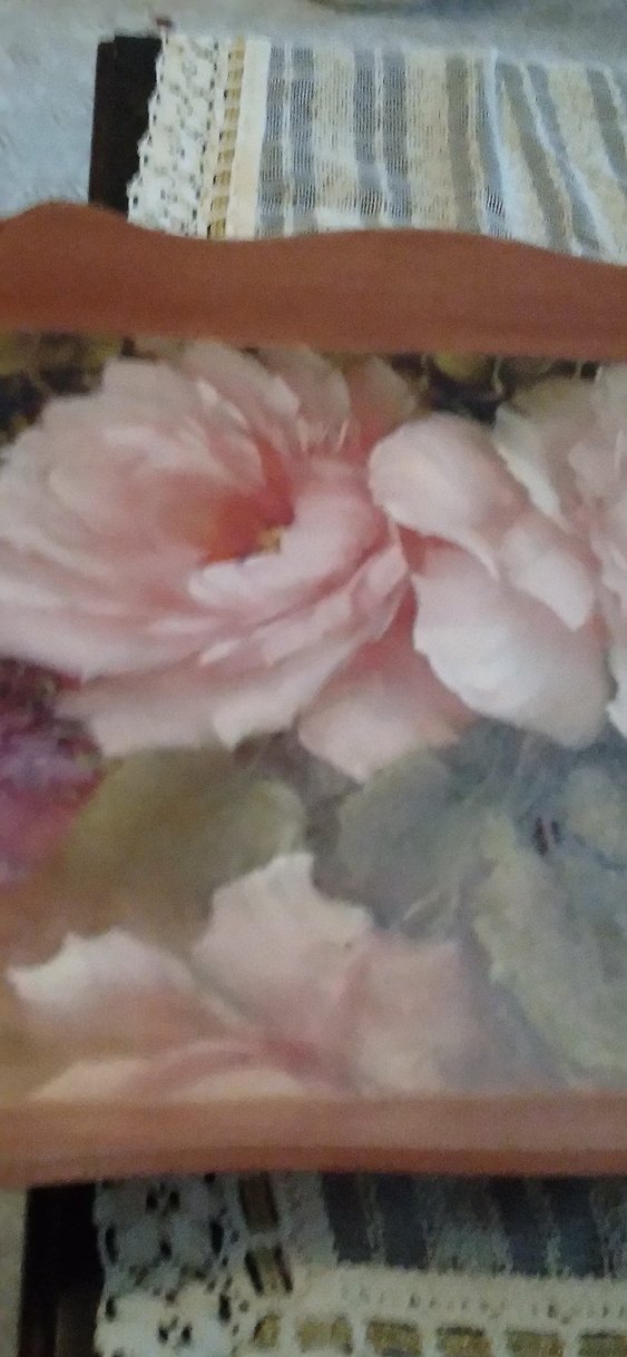 Renkli ahsap boyama el emegi Tepsi - Görsel 5