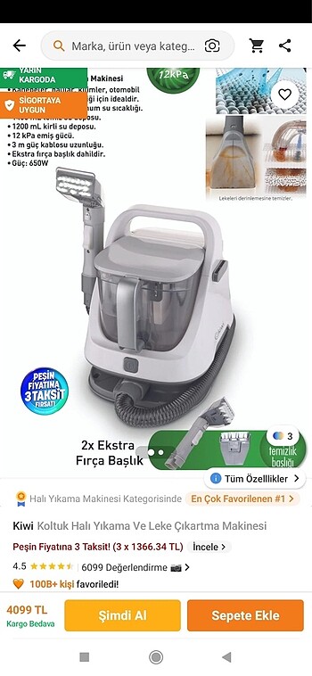 Halı ve Koltuk yıkama Makinesi