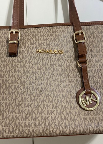 Michael Kors Desenli Kahverengi Deri Kadın Çanta - Görsel 2