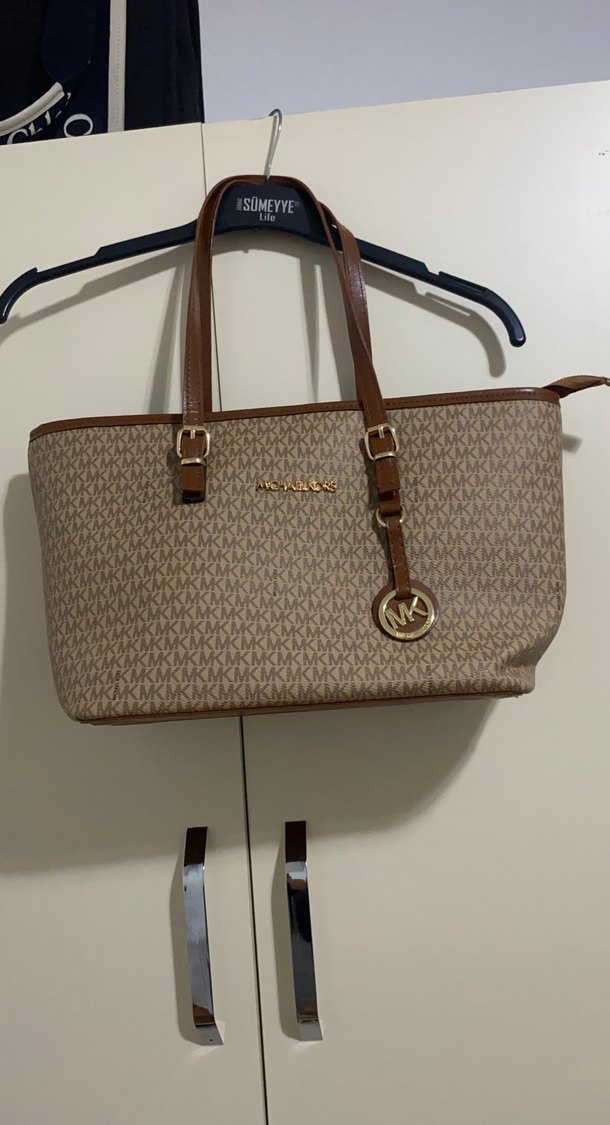 Michael Kors Desenli Kahverengi Deri Kadın Çanta - Görsel 3
