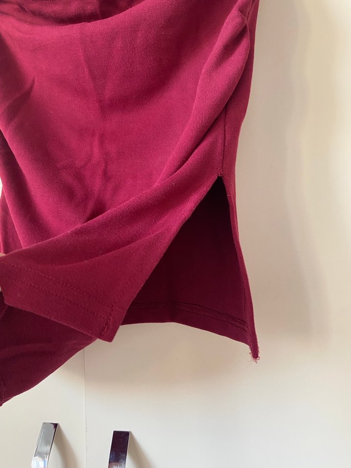 Bordo straplez crop - Görsel 3