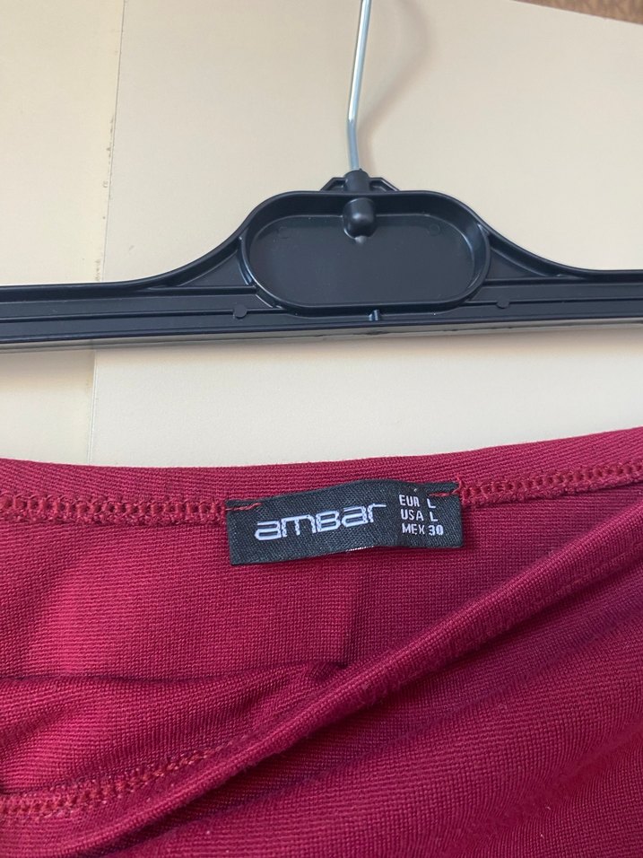 Bordo straplez crop - Görsel 2