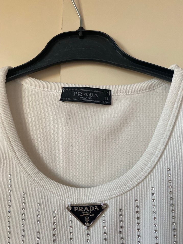 Beyaz İnce Örgü Kolsuz Mini Atlet - Görsel 2