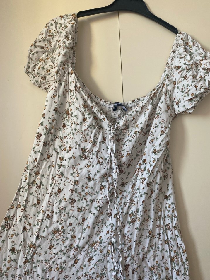 Çiçekli uzun yazlık elbise - Görsel 4