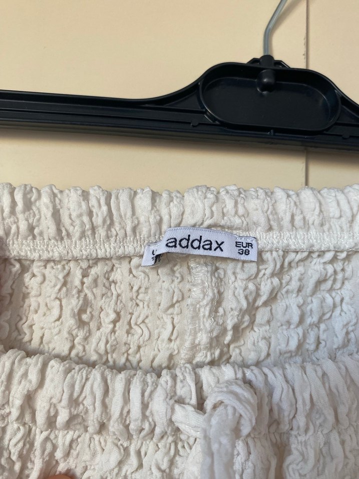 Kadın Beyaz Keten Salaş Pantolon - Görsel 3