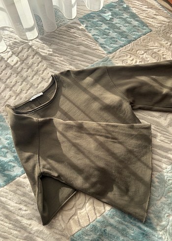 Haki Kadın Uzun Kollu Triko Kazak - Görsel 5