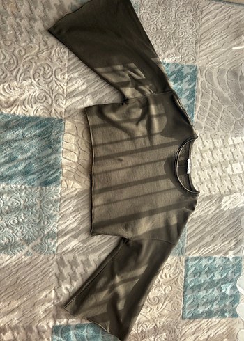 Haki Kadın Uzun Kollu Triko Kazak - Görsel 2