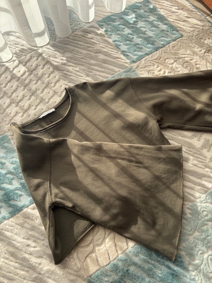 Haki Kadın Uzun Kollu Triko Kazak - Görsel 5