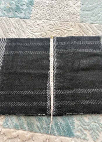 Gri Örgü Yün Şal - Görsel 3