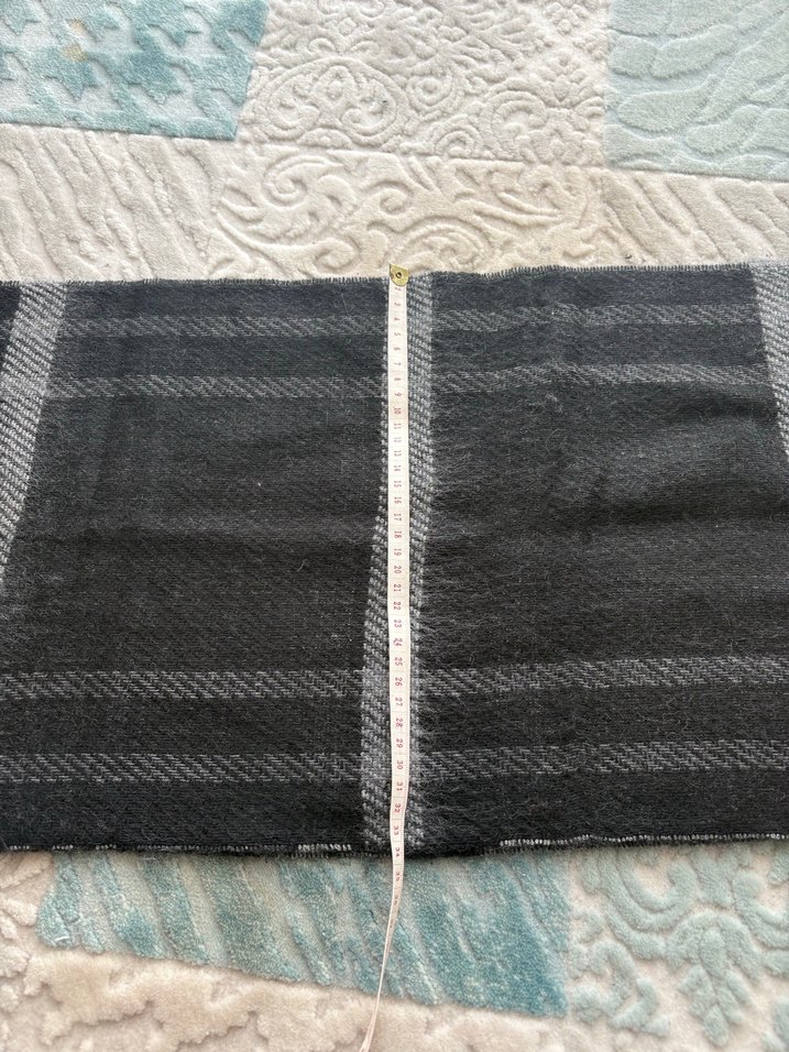 Gri Örgü Yün Şal - Görsel 3