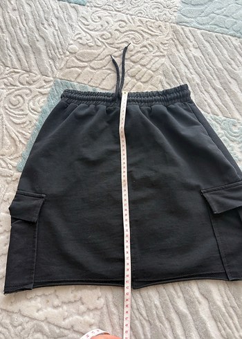 Siyah Pamuklu Bel Detaylı Mini Spor Etek - Görsel 6