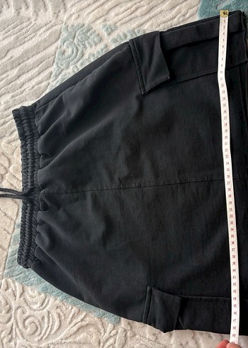 Siyah Pamuklu Bel Detaylı Mini Spor Etek - Görsel 8