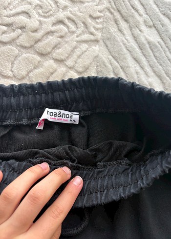 Siyah Pamuklu Bel Detaylı Mini Spor Etek - Görsel 2