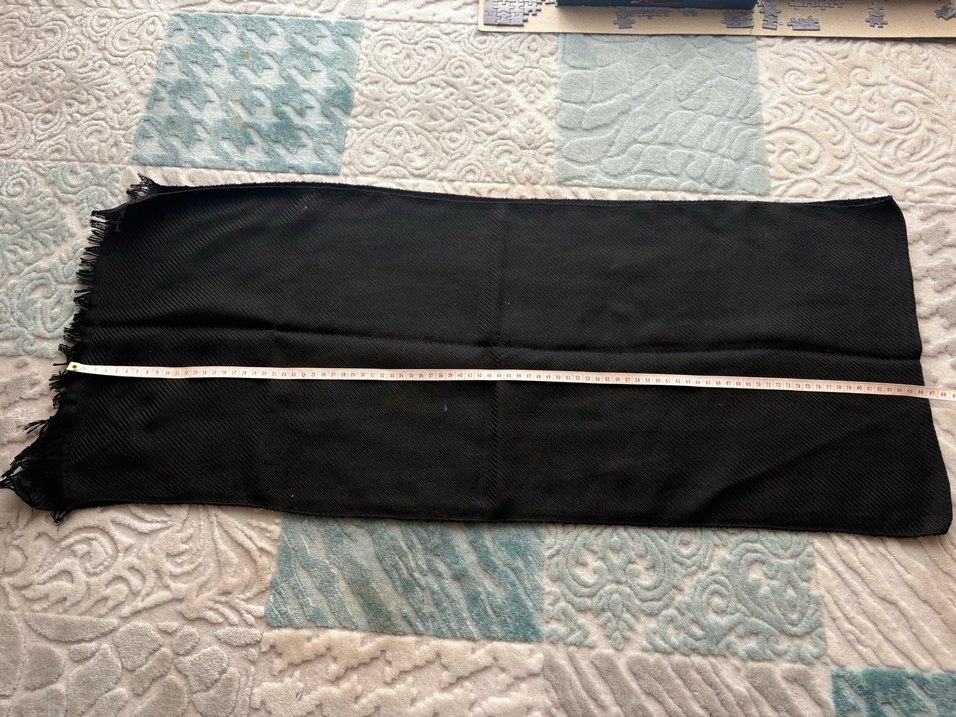 Uzun Siyah Atkı - Görsel 5