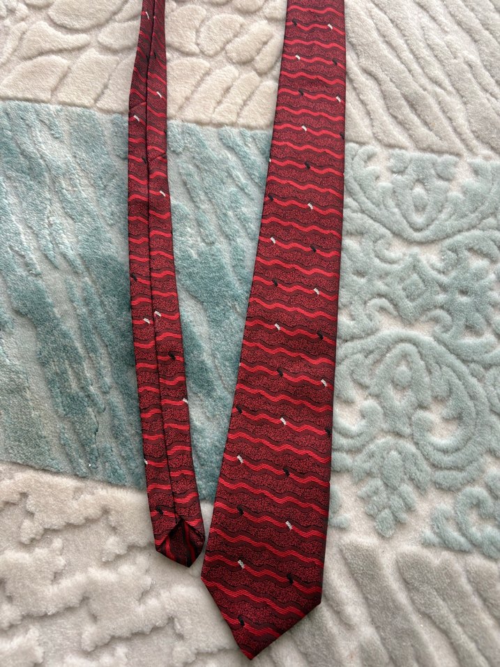 Bordo Erkek Kravat - Görsel 2