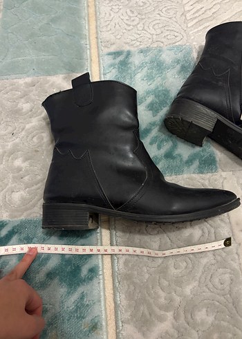 Siyah Deri Kadın Kovboy Çizmesi - Görsel 6