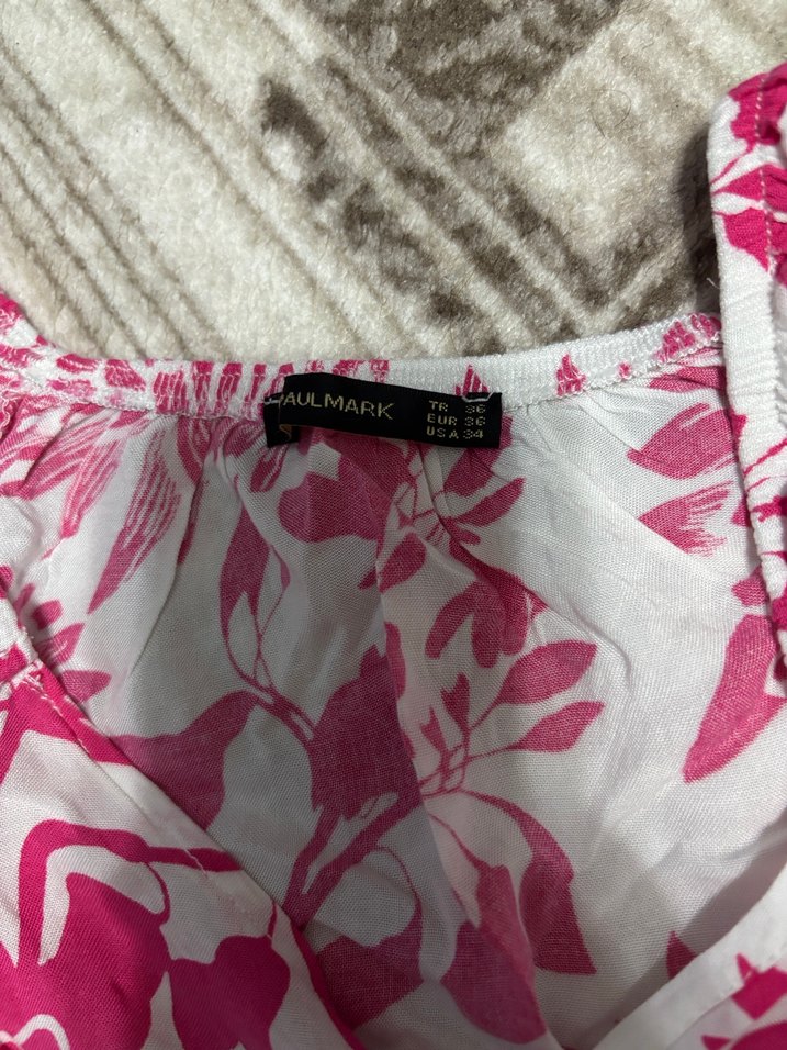 Pembe Bağcıklı Bohem  Bluz - Görsel 2