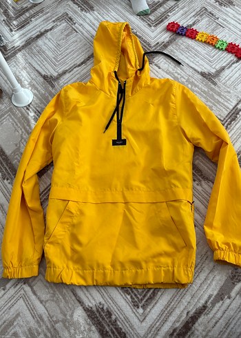 Sarı Kapüşonlu Spor Ceket - Görsel 2