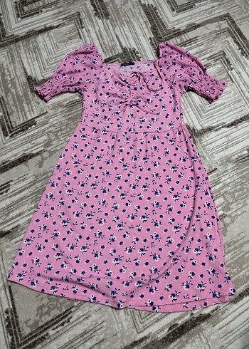 Pembe Midi Günlük Kadın Elbise - Görsel 2