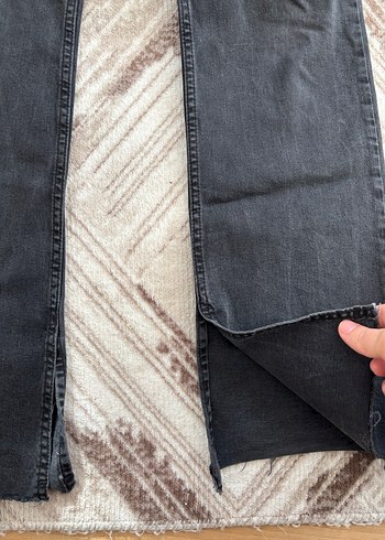 Gri slim kesim Kadın Denim Pantolon - Görsel 2