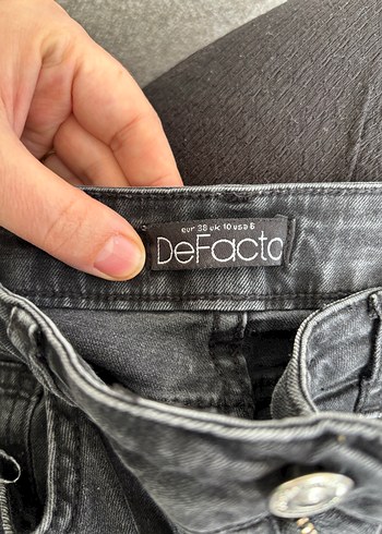 Gri slim kesim Kadın Denim Pantolon - Görsel 3