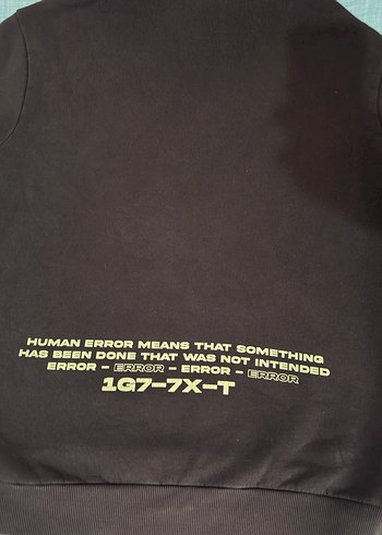 Siyah Baskılı Kapüşonlu Sweatshirt - Görsel 3