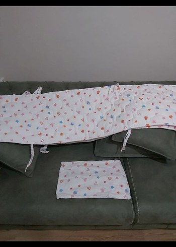 Bebek Pembe Baskılı Taç Marka Uyku Seti - Görsel 3