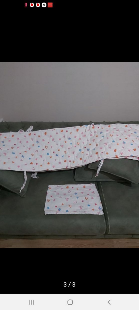 Bebek Pembe Baskılı Taç Marka Uyku Seti - Görsel 3