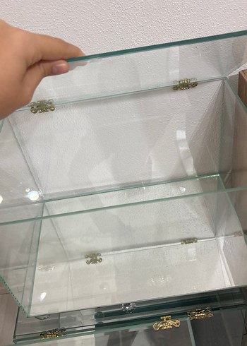 Beden Bej Parlak Cam Dolap Düzenleyici