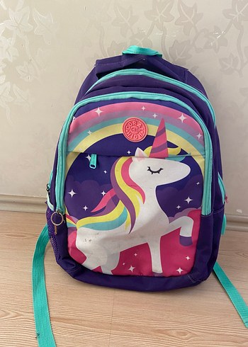 Beden Coral High marka Renkli Unicorn Baskılı Çocuk Okul Çantası Seti