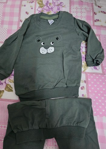 Gri Erkek Bebek Düğmeli Sweatshirt - Görsel 2