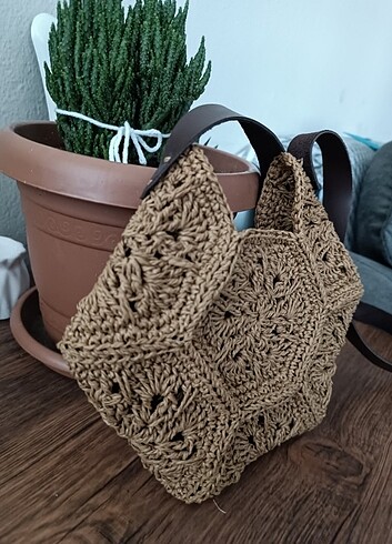  Beden Altıgen motif çanta 