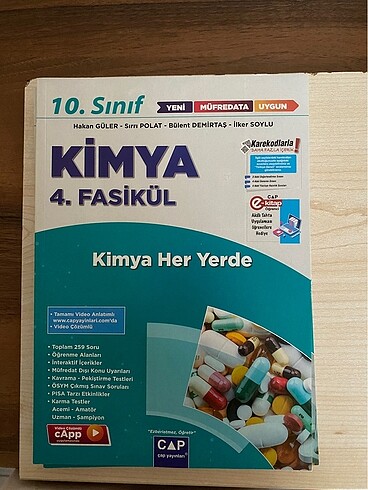  Beden Renk 10. Sınıf Kimya - Çap yayınları fasikülleri