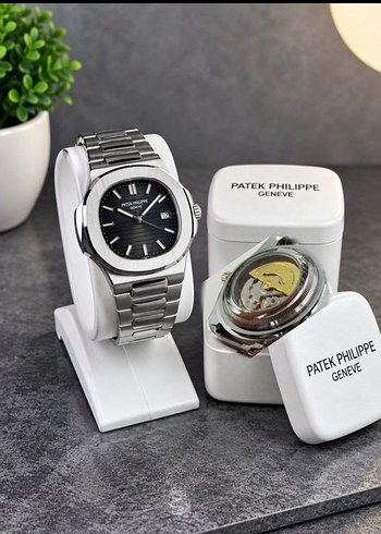 Philippe Model Patek Philippe Geneva Siyah Celik Kol Saati