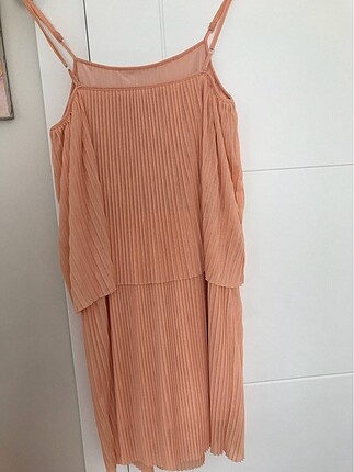 40 Beden Twist pliseli elbise