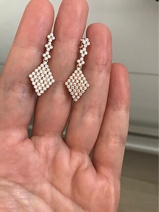 Sterling silver Hiç kullanılmamış gümüş küpe