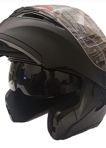 Mat siyah kask - Görsel 2