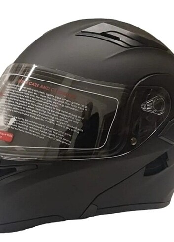 Mat siyah kask - Görsel 3