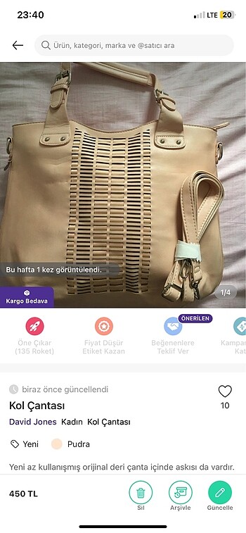 Deri orj çanta